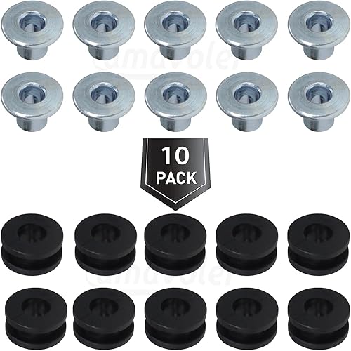 Miniatura 3 de amavoler Accessorios de motocicleta M6 Ojales de goma y pernos 10 piezas, Kit de reemplazo de ojales de goma y acero para motocicleta para carenados