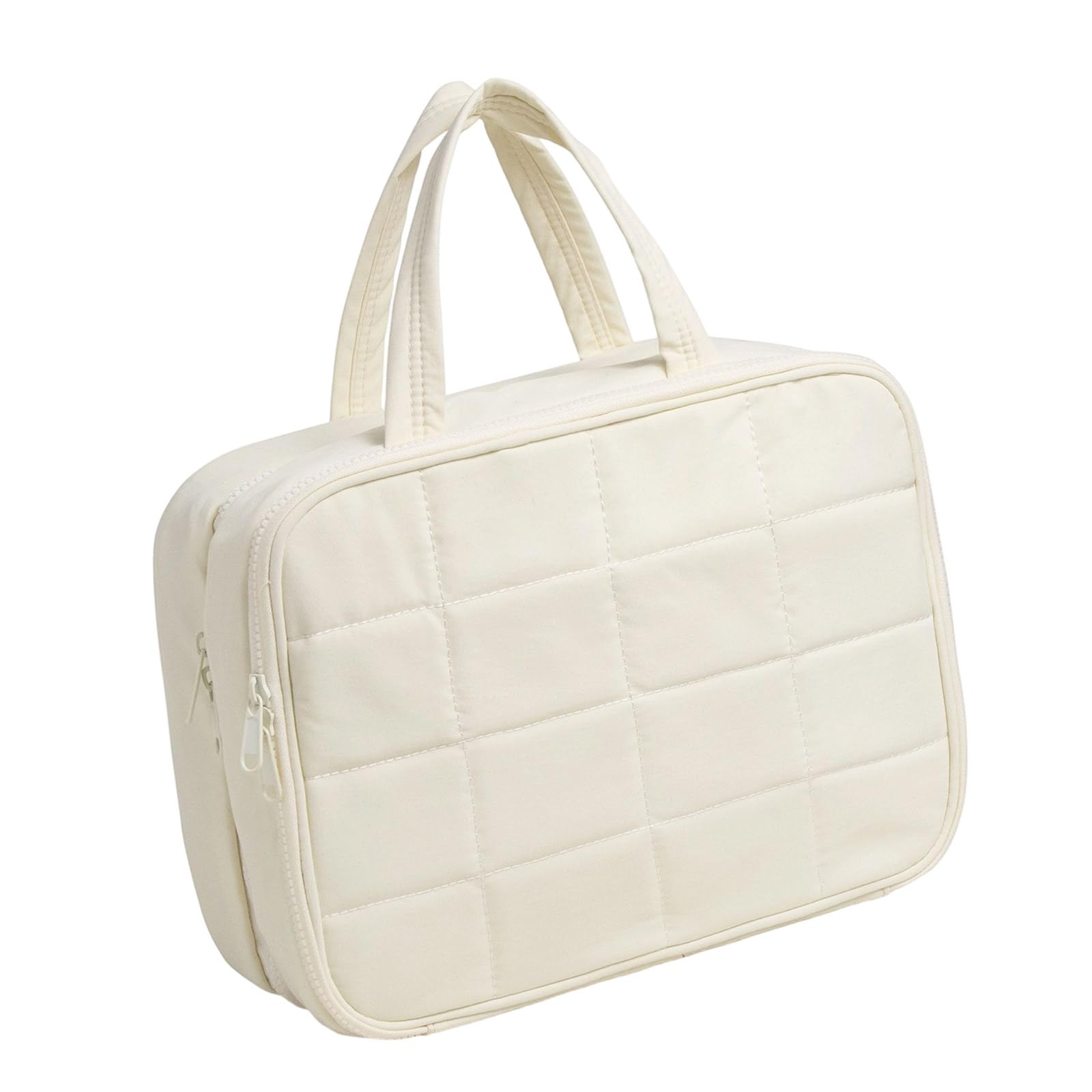 Trousse de toilette de voyage à suspendre, plusieurs compartiments, polyester imperméable, trousse de maquillage ergonomique pour voyage d'affaires, trousse de toilette suspendue pour camping, beige