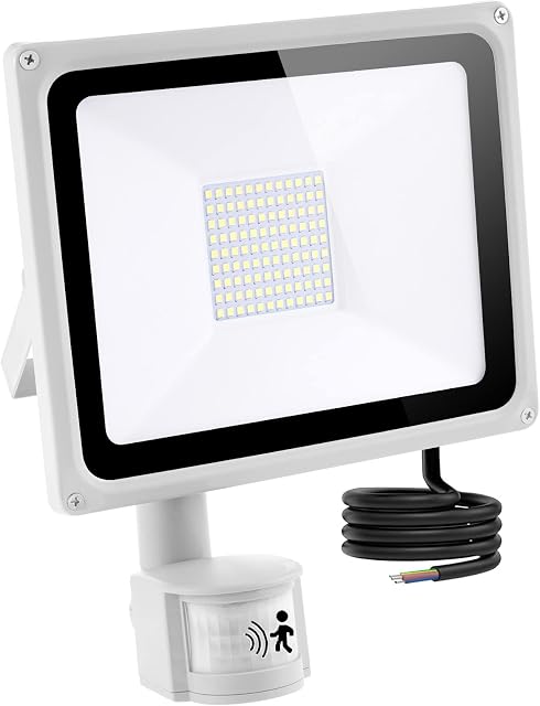 Security Lights Outdoor Motion Sensor 100W, 10000LM PIR LED Floodlights 6500K Cold White IP65 Waterproof Outside Lights with Sensor, Timer Motion Sensor Flood Light Wall Lightfor Backyard, Garden