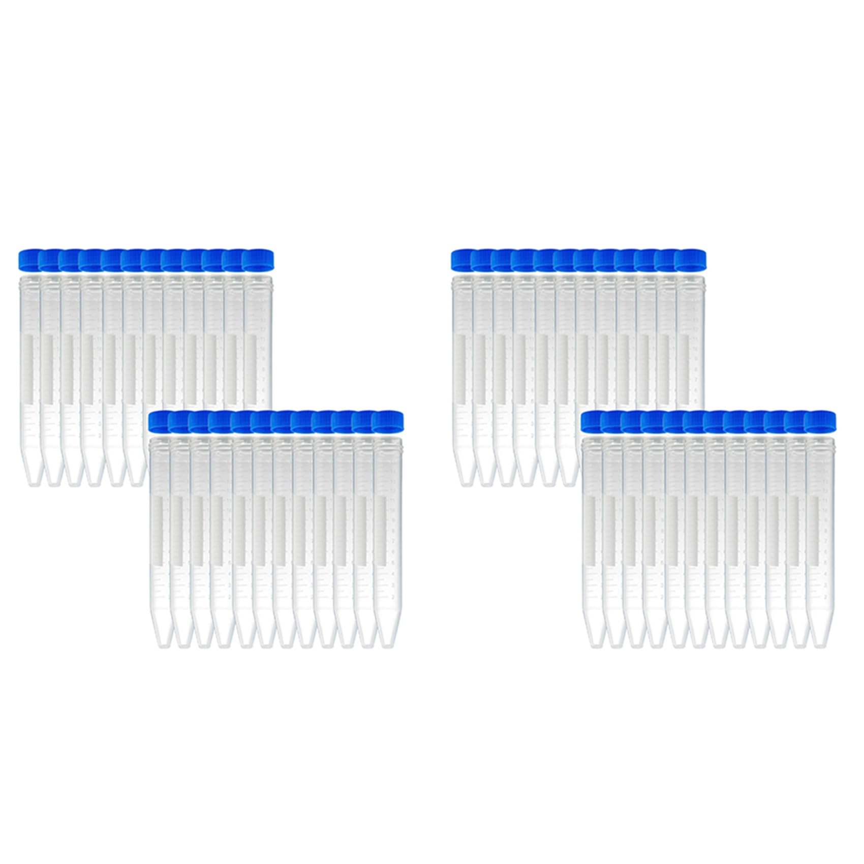 Hndhbfgrt Conical Centrifuge Tubes 15ML, 200 Pcs Sterile Plastic Test Tubes with Caps, Polypropylene Container