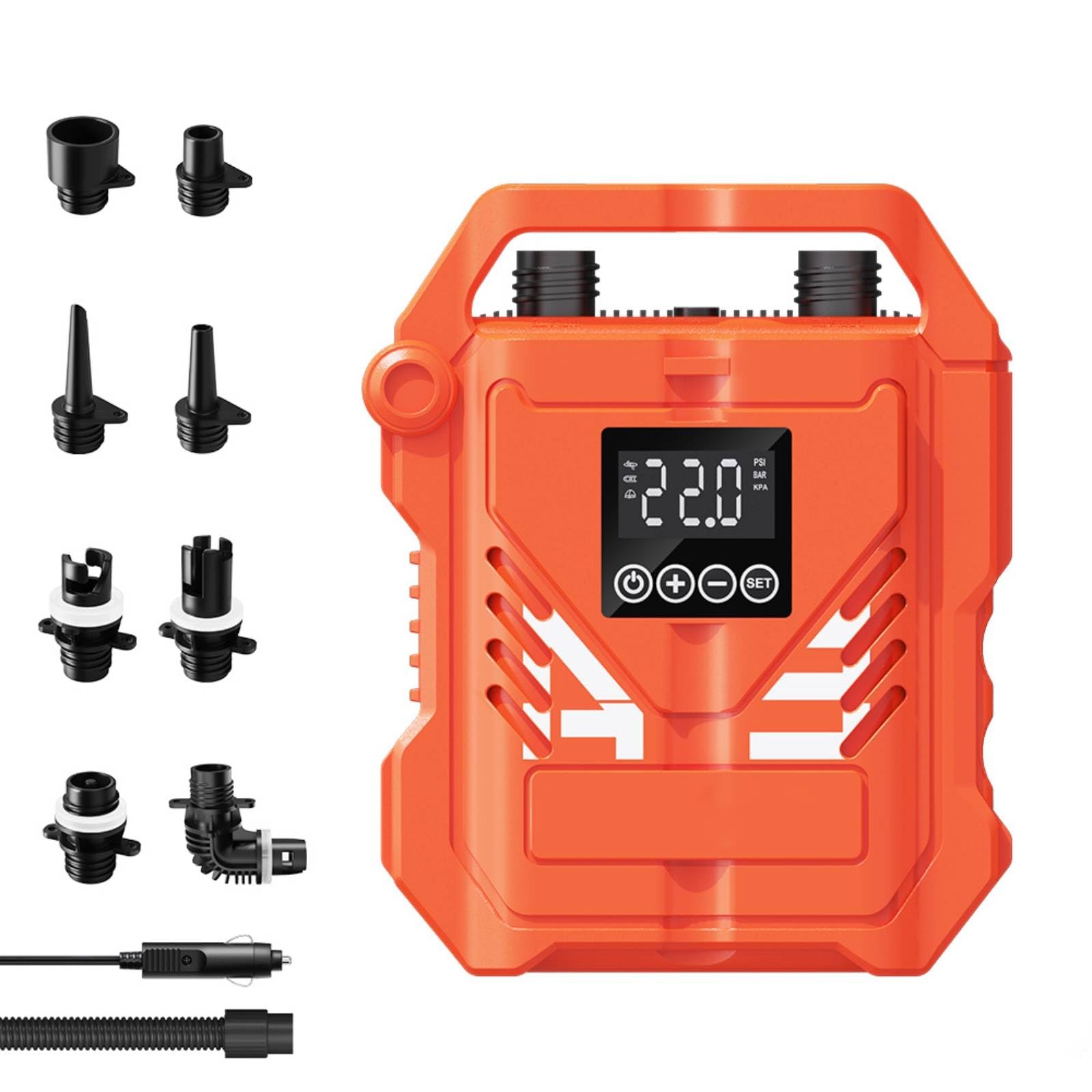 Bomba Eléctrica Compacto Inflador Portátil Compacta Inflador con s para Camping