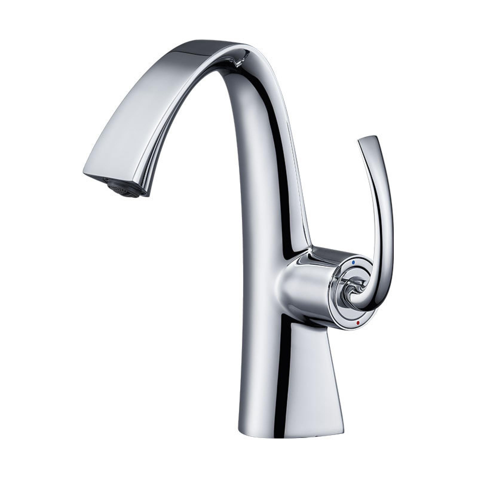 Fanjubei Chrome-Colored Bathroom Copper Hot And Cold Basin Faucet, Chrome Color