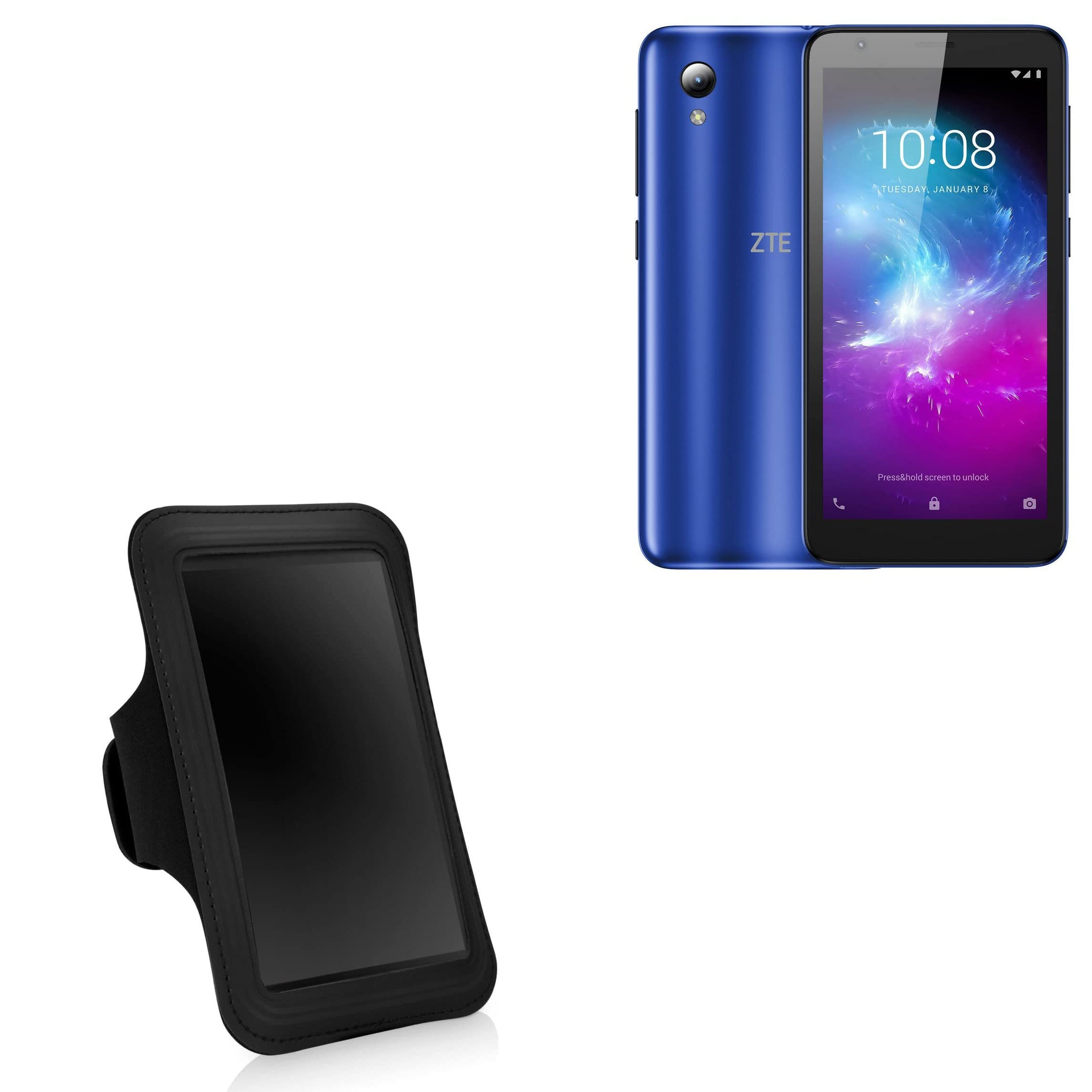 BoxWave Case Compatible with ZTE Blade L8 - Sports Armband, Adjustable Armband for Workout and Running for ZTE Blade L8 - Jet Black