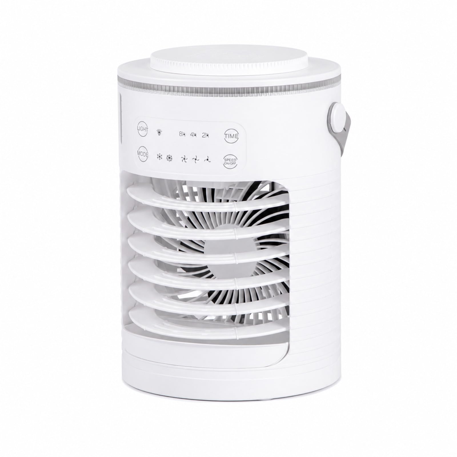 FERNVALE Portable Air Conditioner 5-in-1 Mobile Air Cooler with Humidifier Dual Mist 4 Speeds Timer LED Night Light USB Mini Air Conditioner (White 700L)