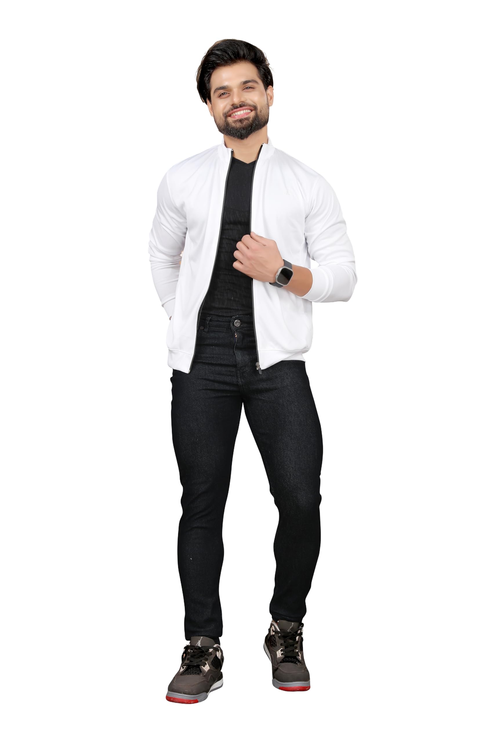 Modern Lifestyle Men's Cotton Blend Bomber Jacket, Full Zip Front, Casual Wear, Stylish Fit-image-36