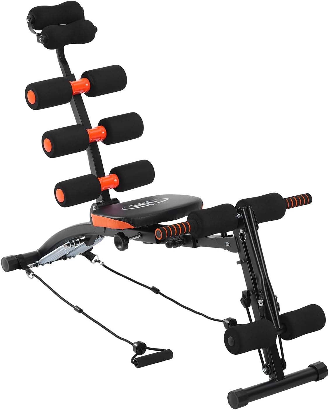 Abdominal Workout Bench – Adjustable Sit-Up Machine – Home Gym Core Trainer for Abs, Crunches, Leg Raises – Foldable, Heavy-Duty Steel Frame – Max Weight 240LB