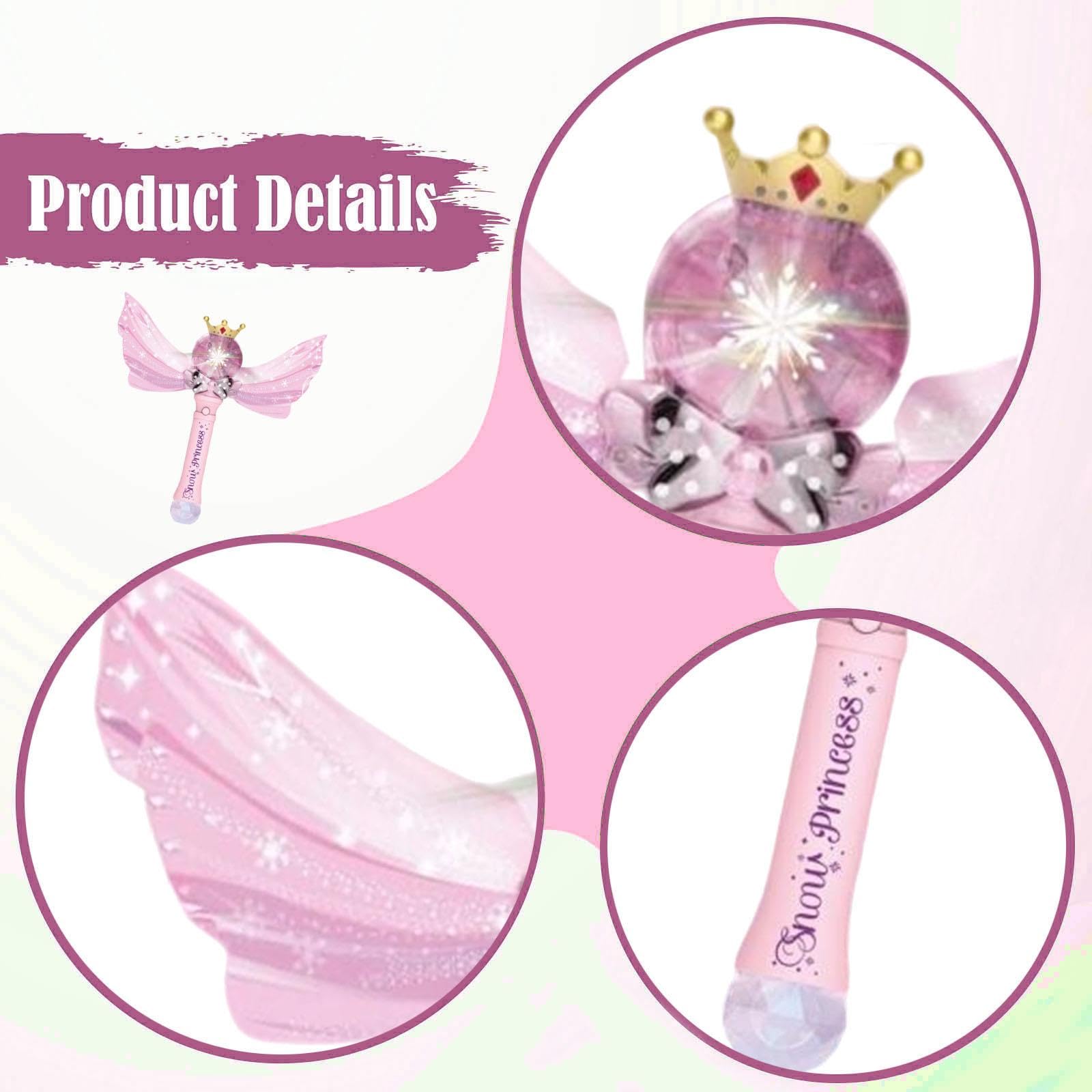 Amagogo Burbuja Máquina Sopladora Automática Varita Eléctrica Juguete Material PP Función Creativa Adecuado para Fiestas Temáticas Juegos Escolares, Rosa, 8801