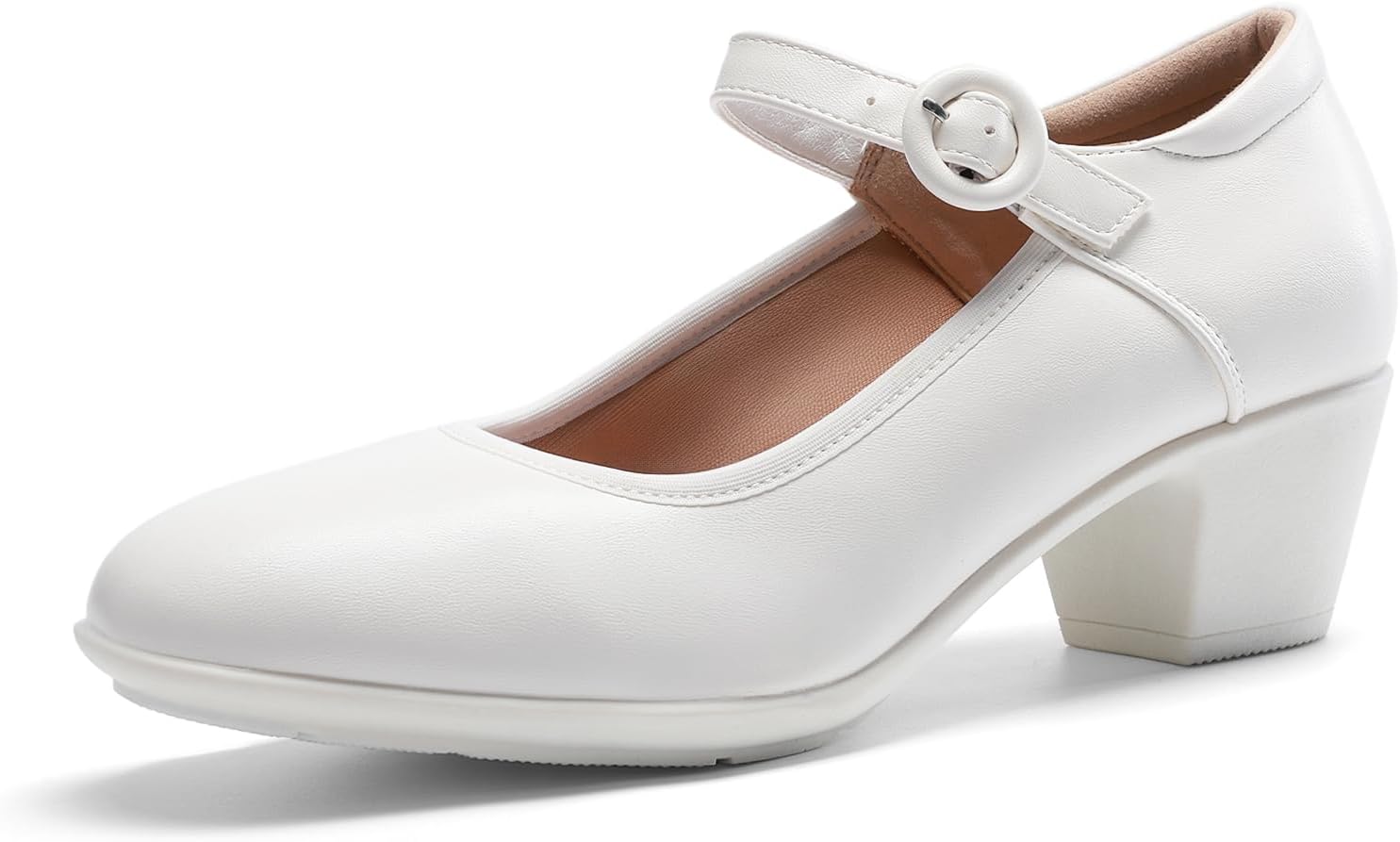 DREAM PAIRS Mary Jane Shoes Women Low Chunky Heels Closed Toe Pumps Comfortable Work Business Dress Shoes