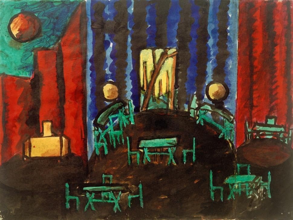 Impression sur toile Hall avec deux niches par Laszlo Moholy Nagy 60x90cm