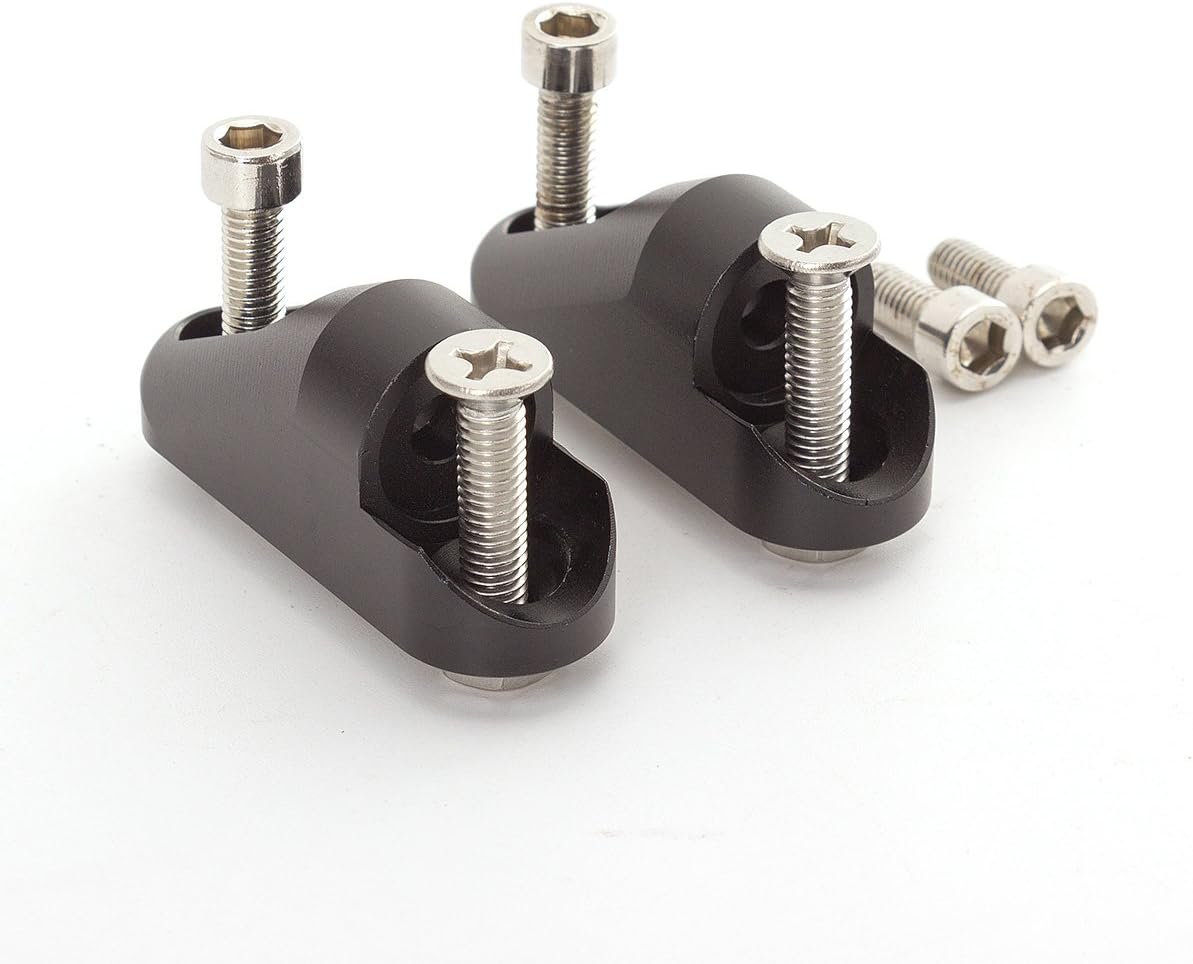 FXCNC Racing Aluminum Rear View Side Motorcycle Mirror Mounting Adapters Clamp Holder fit for Triumph Daytona 675 2009-2012, Triumph Daytona 675 R 2011-2012, YZF R1 2009-2010