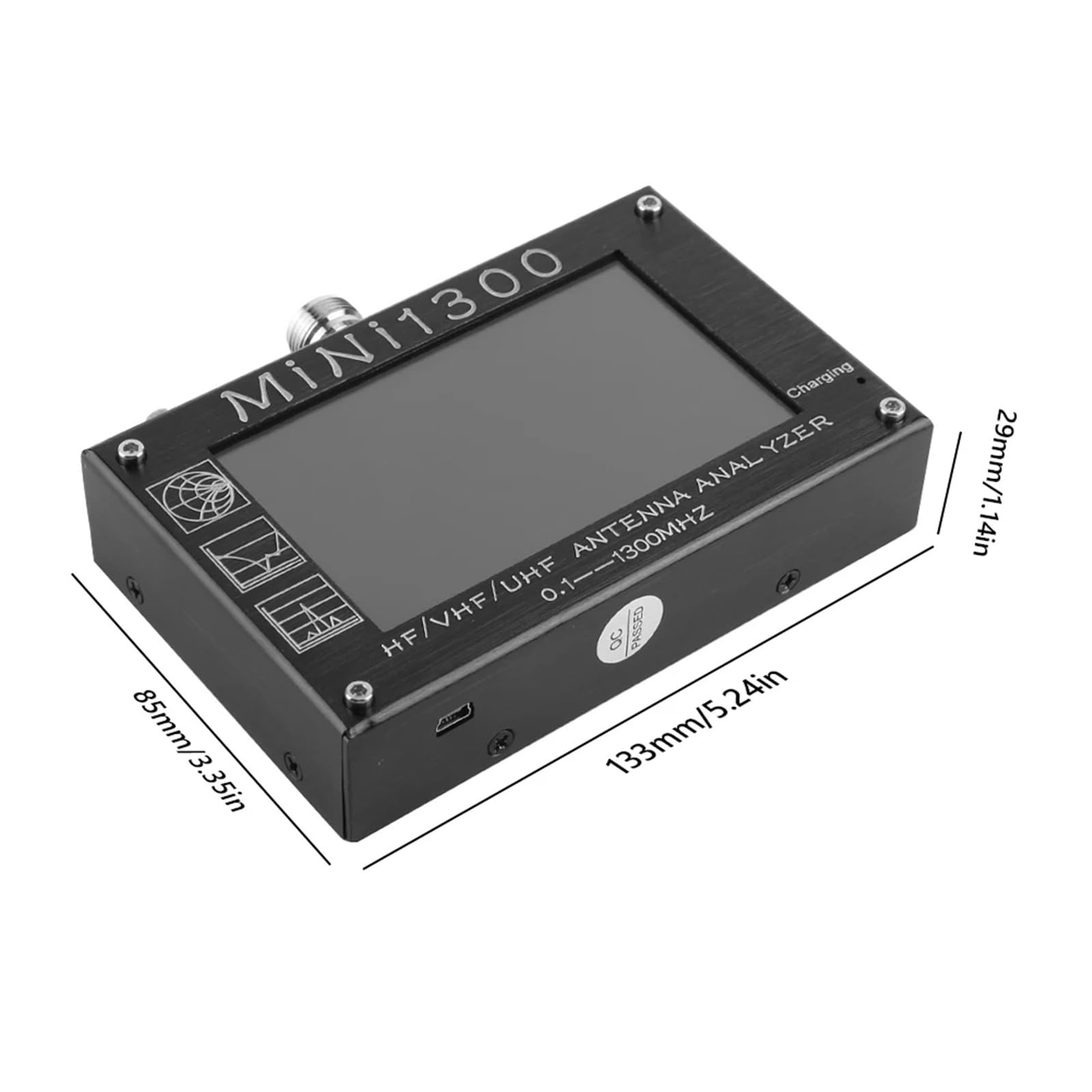 Analizator sieci Antena Wektorowa Analizator Sieci Miernik Tester z Ekranem Dotykowym 1.3G Mini 1300 do diagnostyki kabli sieciowych