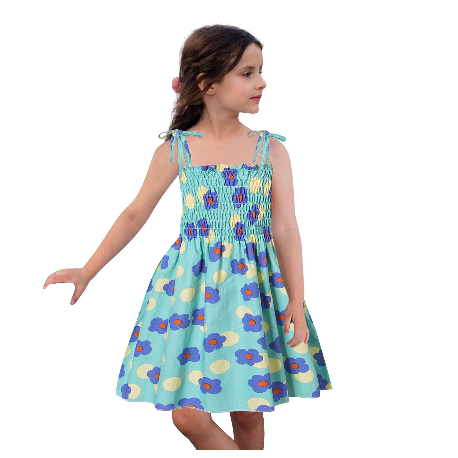 AFGF Beach Summer Dresses Sleeveless Kids Strap Girls Baby Clothes Casual Toddler Girls Dress&Skirt