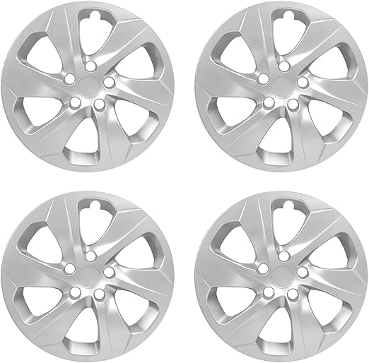 Wheel Hubcaps Compatible with Toyota RAV4 2019-2024; 17 inch Wheel Covers; Set of 4 Pcs (Silver)
