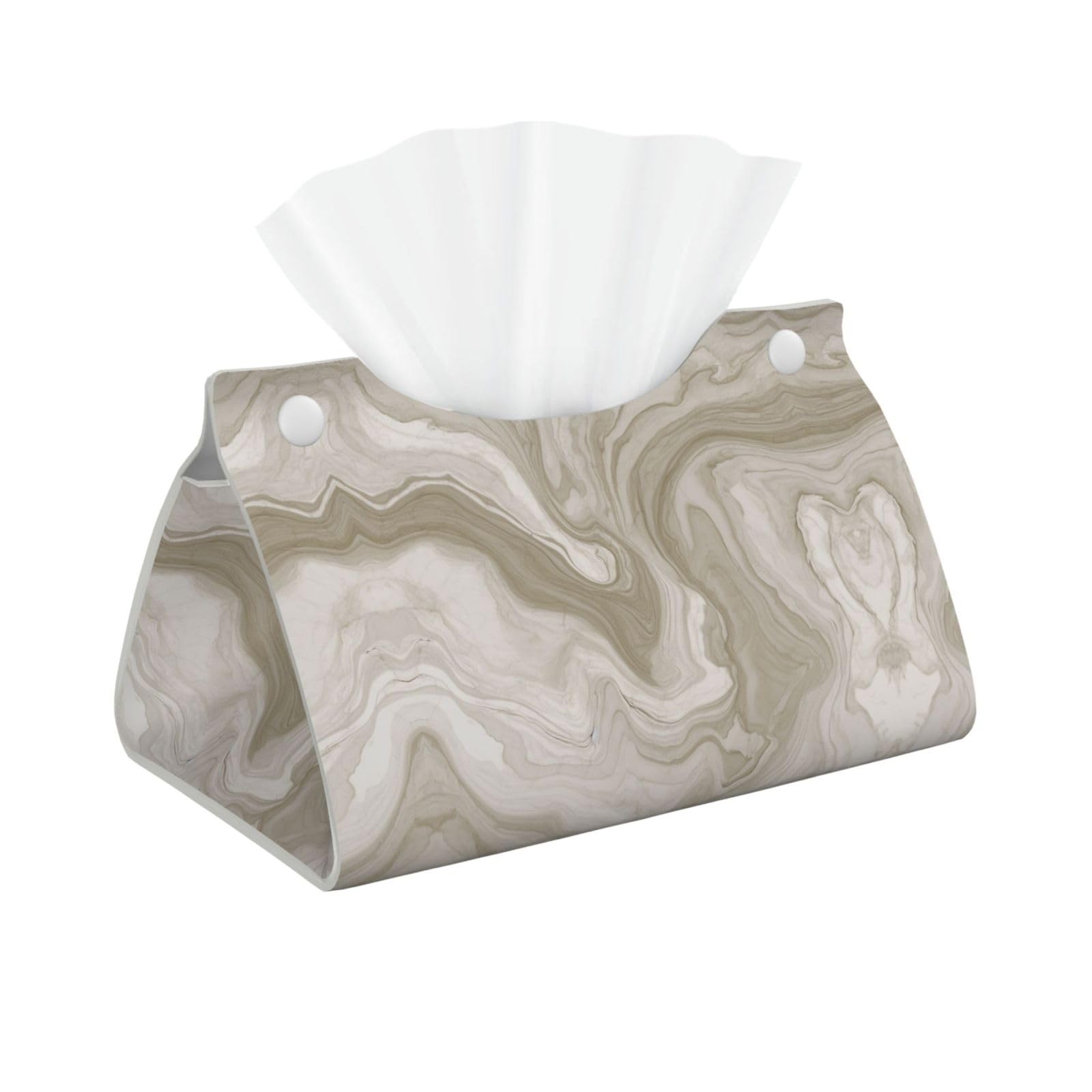 Decorative Tissue Box Cover Wavy Line Style Tissue Box Holder Aesthetic Leather Storage Organizer Box for Bathroom Vanity Tabletop Night Stands Office Funny Home Decorative Tissue Case