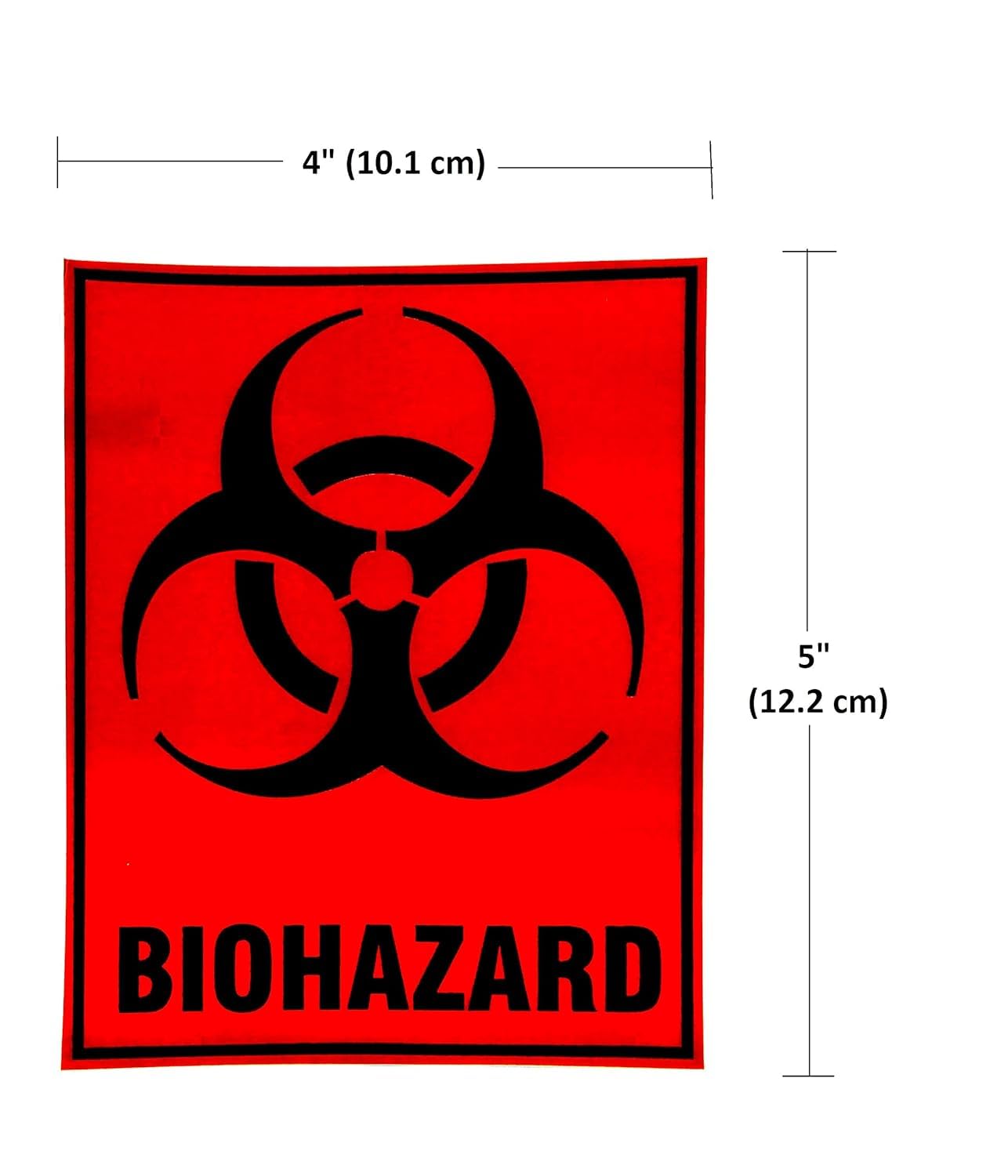 Image secondaire de Esplanade Intérieur/extérieur (lot de 4) 12,7 x 10,2 cm Biohazard Biological Hazard Danger de sécurité Panneau d'avertissement é