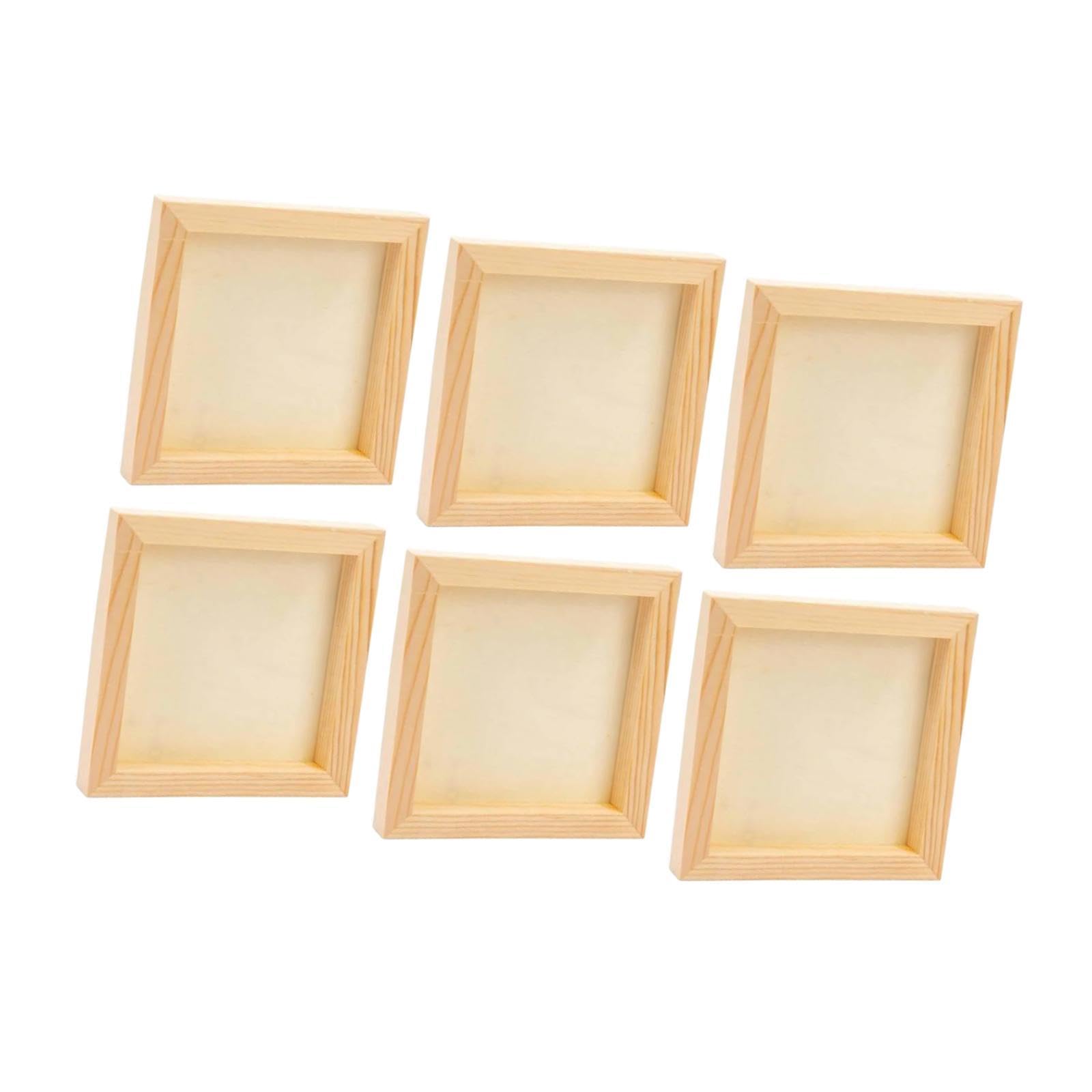SNAPPSY 6X Wooden Panel Boards Kids Adults Home Crafts Unfinished Wood Canvas Panels-image-34