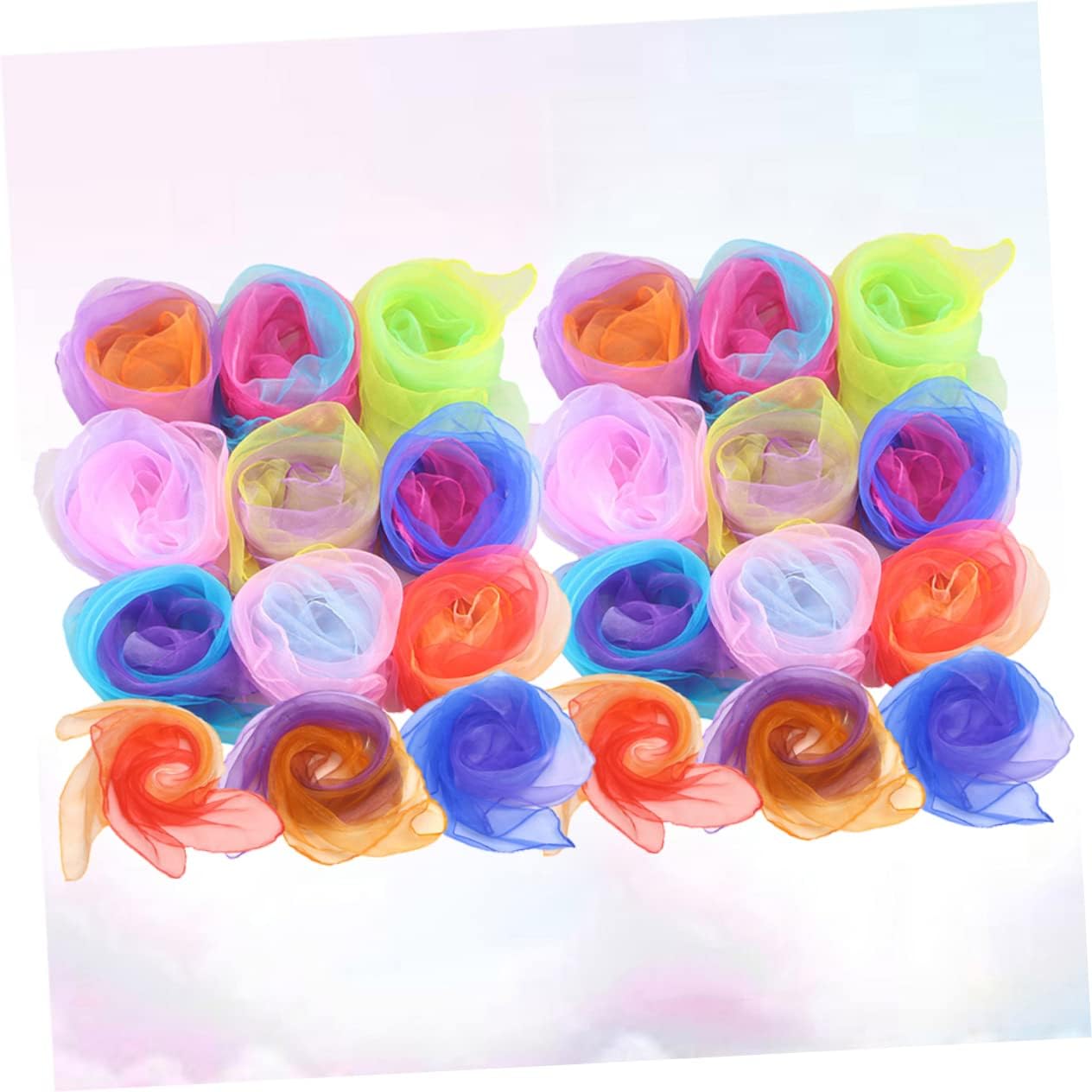 Pack Trick Silk Scarves Square Juggling Scarves for Kids Play Large Random Color