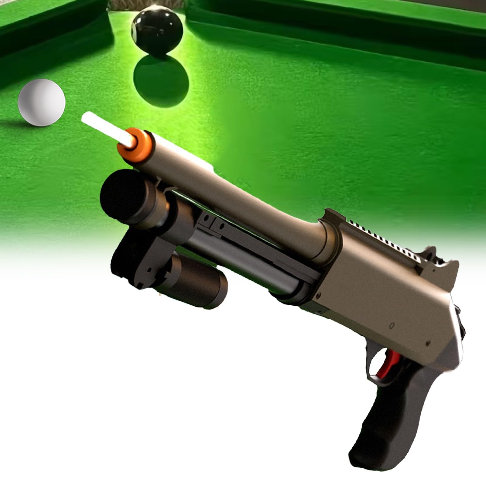 Gun Pool Stick, Automatic Pool Cue Precision Accuracy Durable Reliable, Pool Stick Gun for Home Tournament Play