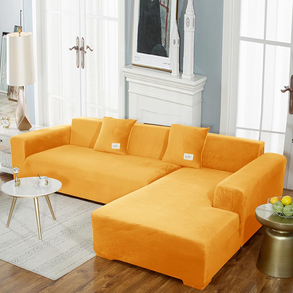 Housse de canapé 4 places extensible rious pour un salon familial chaleureux et propre
