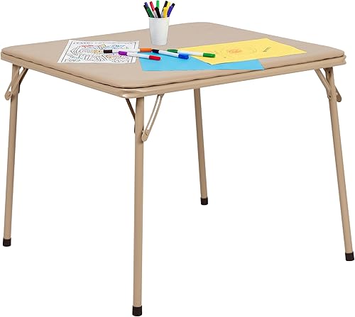 Miniatura 19 de Flash Furniture Mindy Kids - Juego de mesa y sillas plegables de 5 piezas para guardería y aulas, juego de mesa de actividades y sillas para niños,