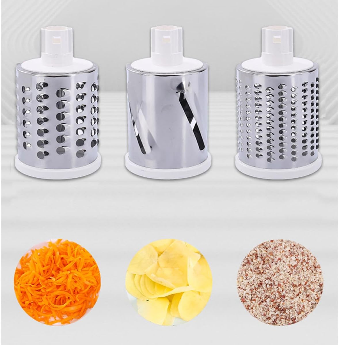 Multifunctional Hand Crank Vegetable Slicer and Potato Cutter, Green Rotary Mandoline with Multi-Blade Design for Carrot and Cucumber, Kitchen Tool for Home Food Preparation