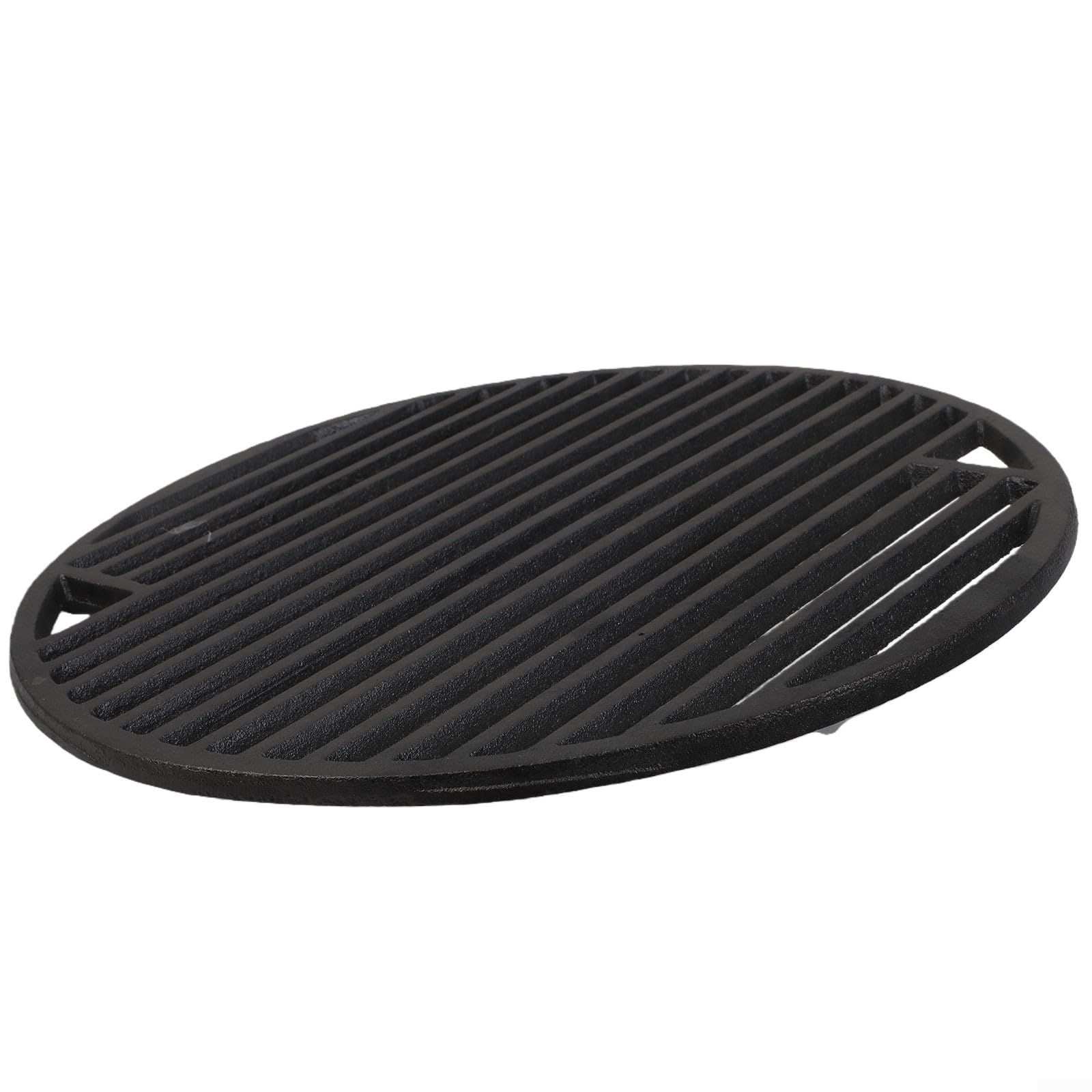 Griglia di ricambio per barbecue rotonda in ghisa, 30 cm, resistente, per cucinare all'aperto, campeggio, picnic e feste in giardino, ideale per grigliare appassionati