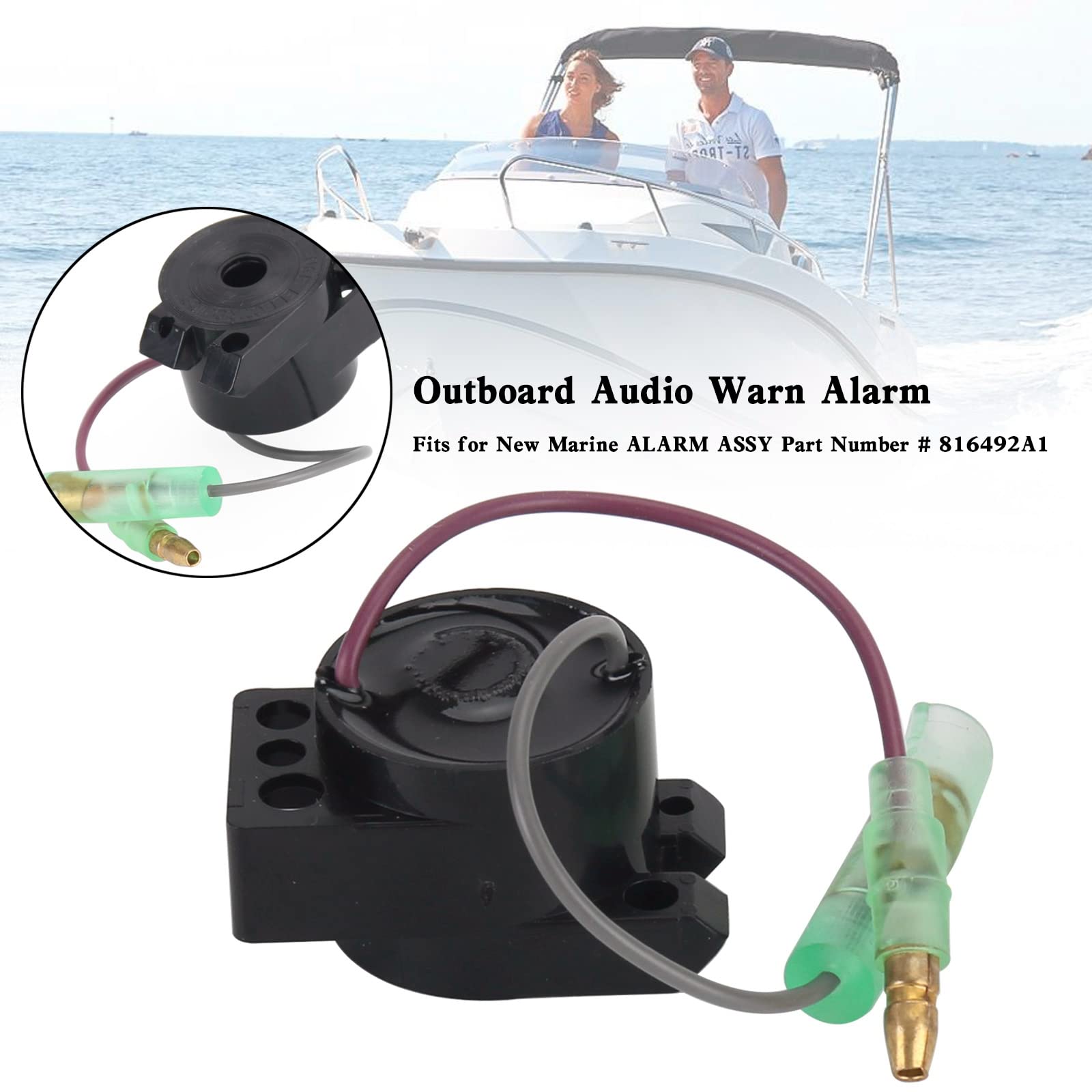 Bruce & Shark Outboard Buzzer Audio Warn Alarm Remote Control Box Fit for Outboard Engine 816492A1