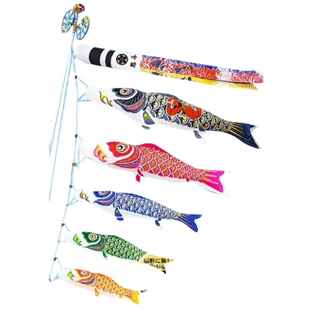 Amazon | 村上鯉のぼり 鯉のぼり 庭用 ナイロン（スタンダード）6m8点