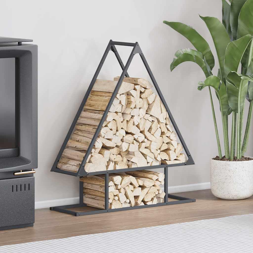 Étagère pour bois de chauffage Anthracite 80 x 25 x 90 cm