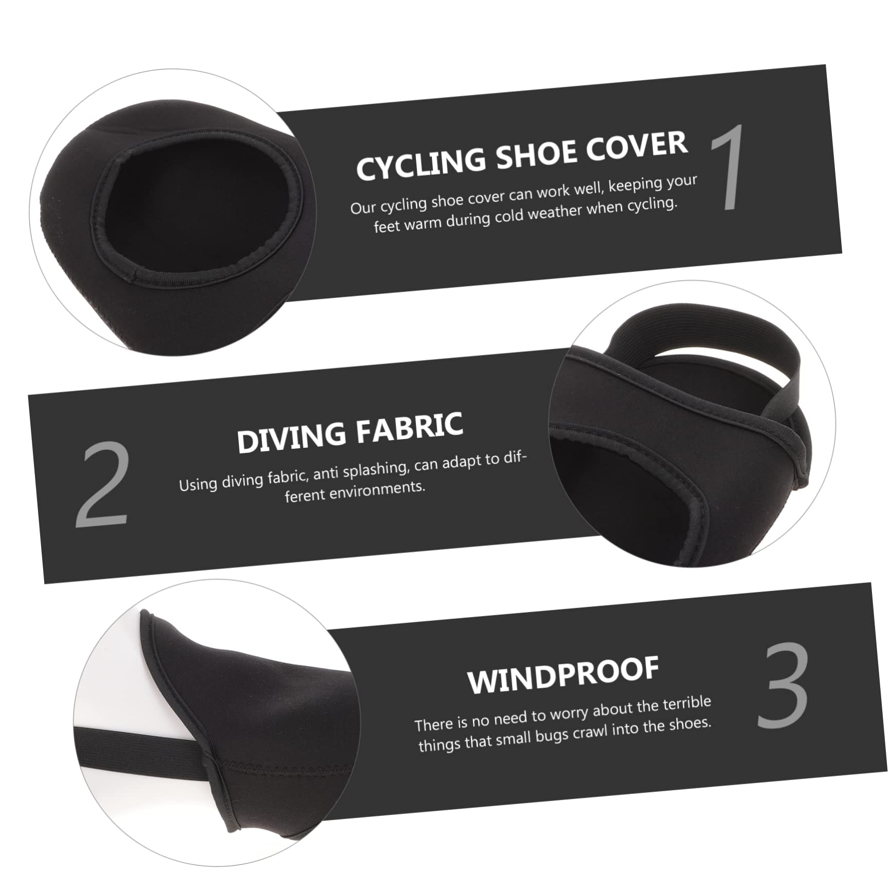 Mipcase 3sets Bowling Accessory Winter Warm Anti-Slip Cycling Overshoes Portable Riding Shoe Covers 2pcs*3
