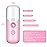 Honoson 2 Nano Facial Mister Sprayer Portable Face Nano Mister for Eyelash Extensions USB Rechargeable 1 oz Handy Skin Care Machine for Face Hydrating, Daily Makeup(Dark Pink and White)