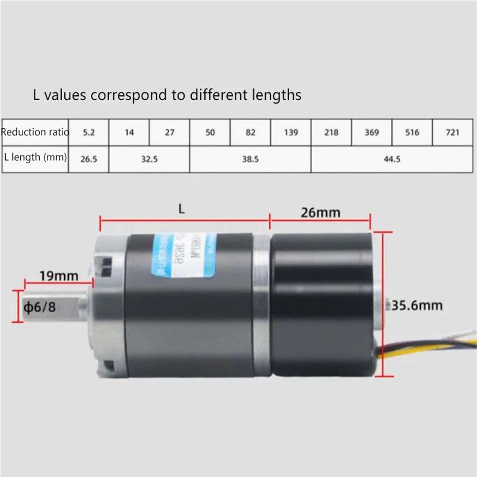 Motorino Elettrico, Motore Dc Motoriduttore Planetario DC 36mm Brushless, 100KG, 12V/24V, Coppia Elevata(Shaft diameter 8mm,24V 28 rpm,Only motor)