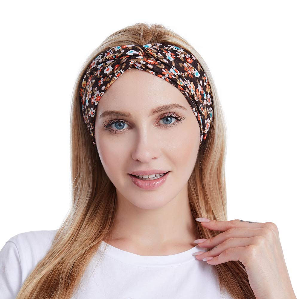 Lot De 6 Bandeaux Bohème Pour Femme - Coton, Motifs Floraux Vintage, Pour Yoga Et Quotidien - 3