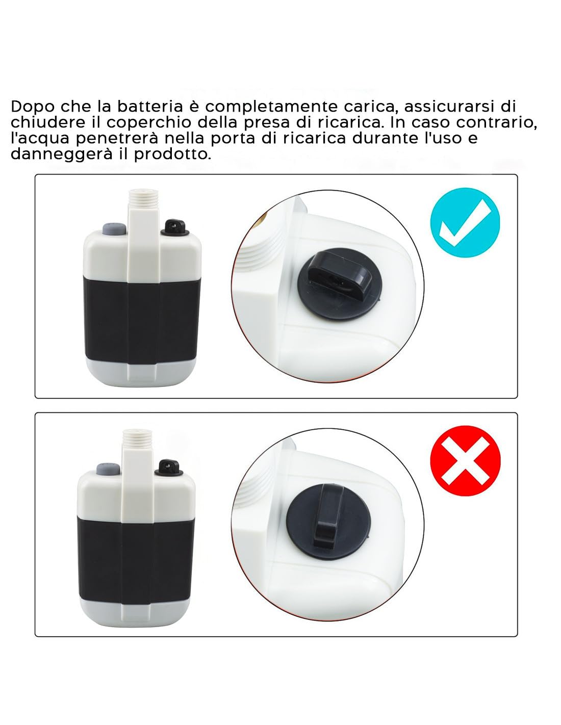 Soffione Doccia Portatile Ricaricabile Tubo Flessibile Da Campeggio O Giardino - modelli casuali