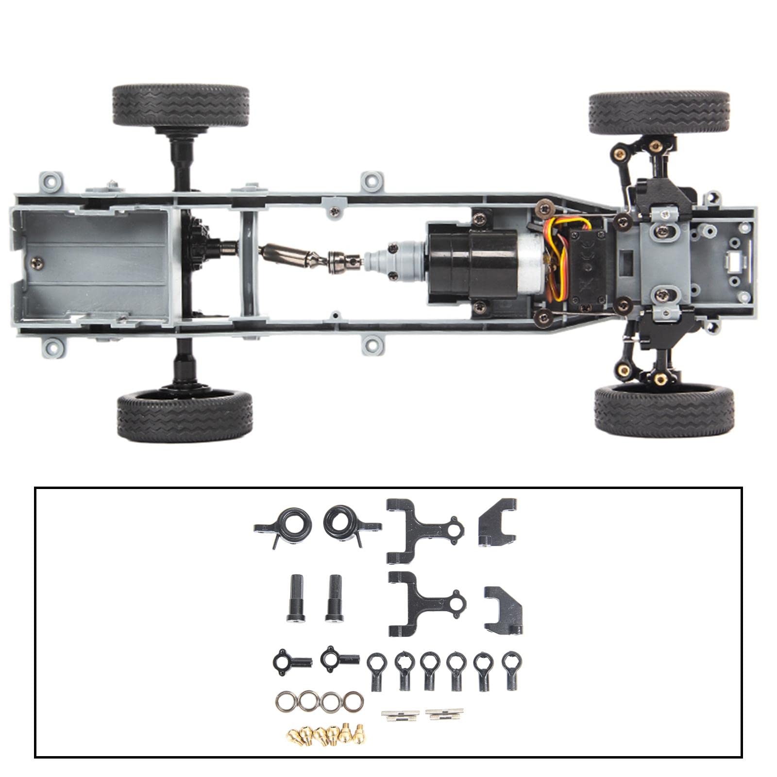 MIXVZARF RC Upgrade Accessories for WPL D12 B14 B24 B16 B36 Plate Shock Absorption for Leaf Springs Suspension RC Truck Car Upgrade Parts Accessories(Silver)
