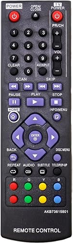 Miniatura 2 de AKB73615801 Reemplazo de control remoto para LG Blu-Ray Disc DVD Player BD220 BD630 BP125 BP125N BP135W-N BP200 BP220 BP220N BP320 BP320N BP325 N
