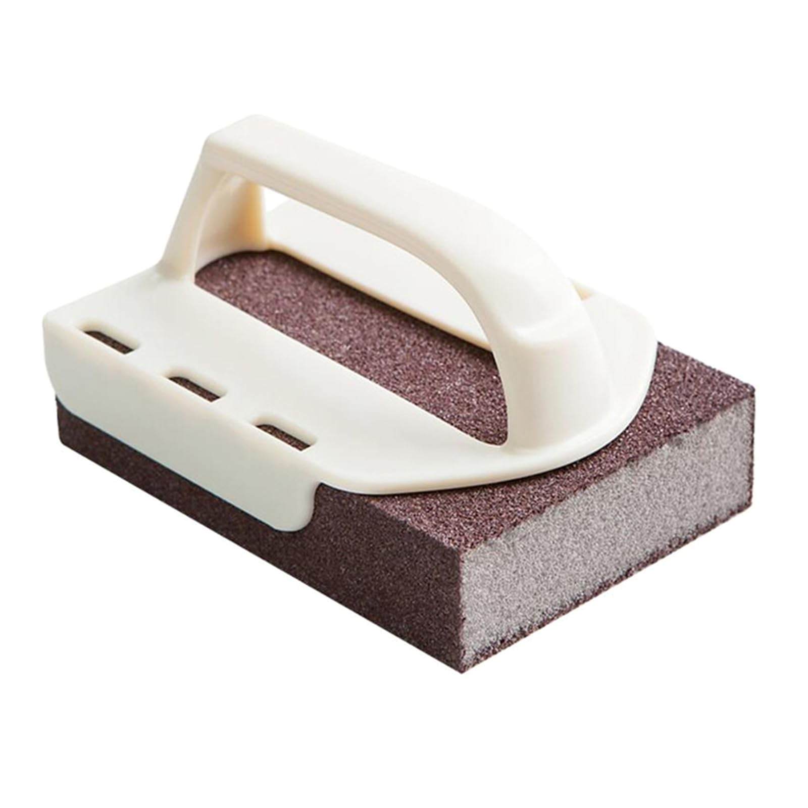 Replaceable Handle Scouring Sponge for Pots and Pans with Sandpaper Pad Ergonomic Grip Kitchen Scrubber Replaceable Handle Scourer