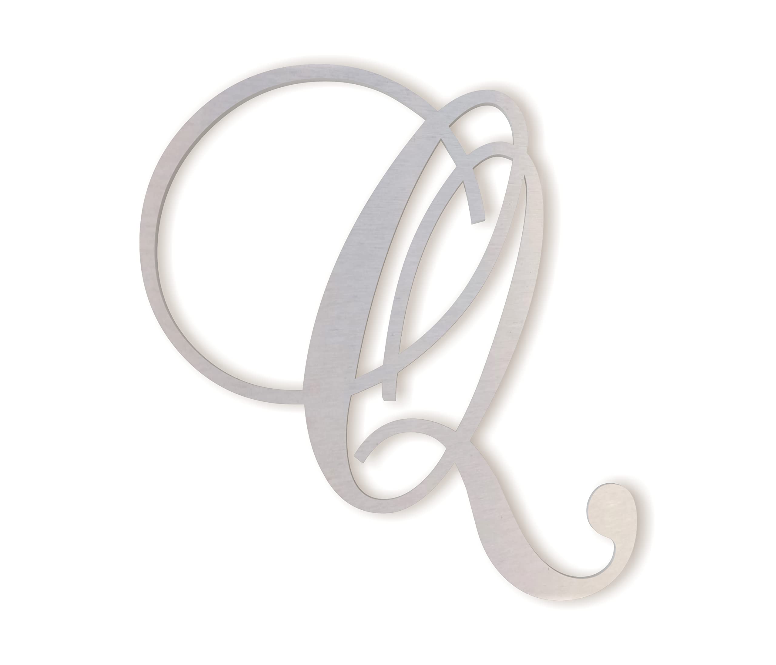 Metal Letter – Q – Large Monogram – Wall Hanging – Cursive – Indoor and Outdoor Use
