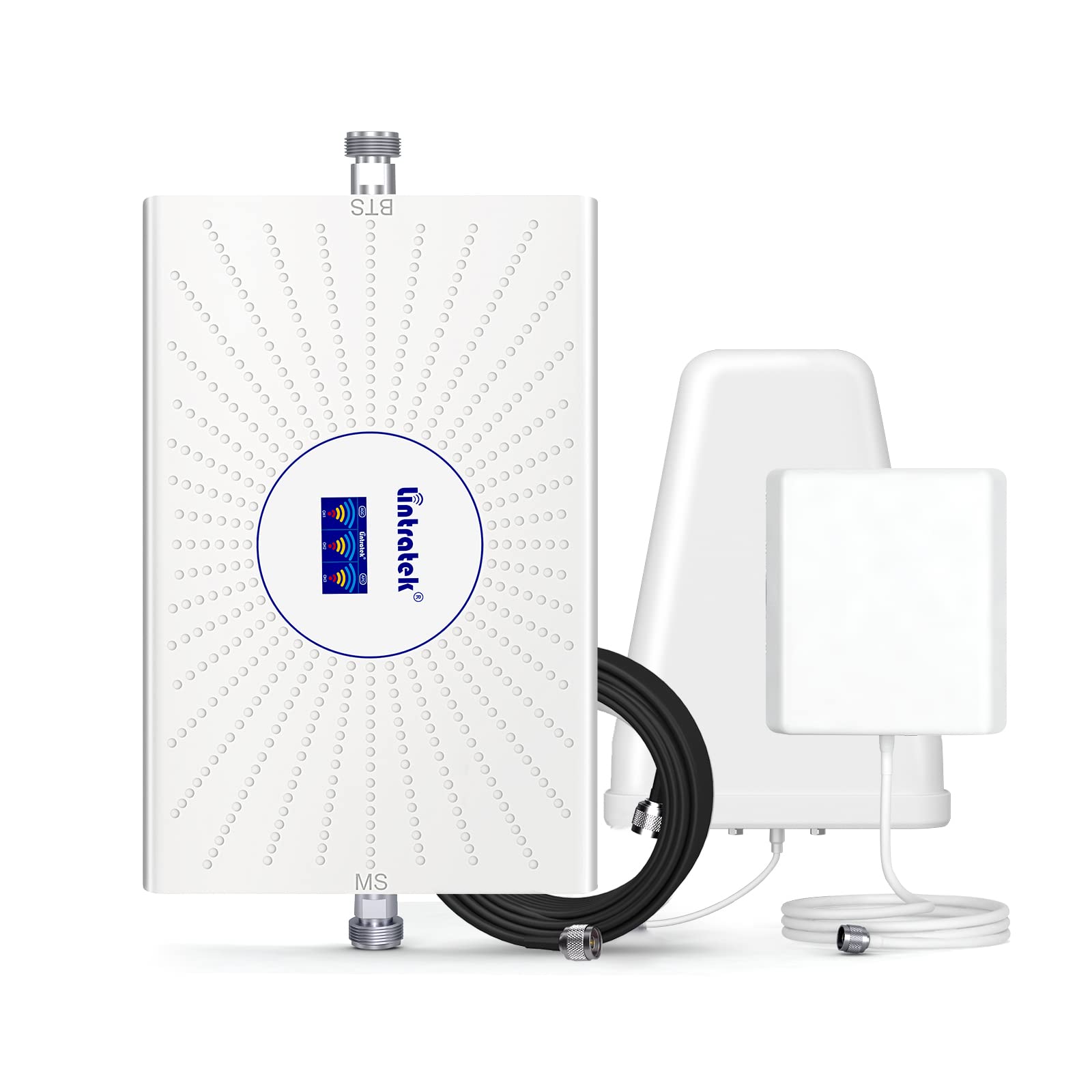 Lintratek Cell Phone Signal Booster for Verizon AT&T T-Mobile 3G 4G LTE Cellular Amplifier Repeater on Band 2/4/5 - Enhances Cellular Voice & Data in Home/Office Up to 5,000 Sq. Ft | FCC Approved