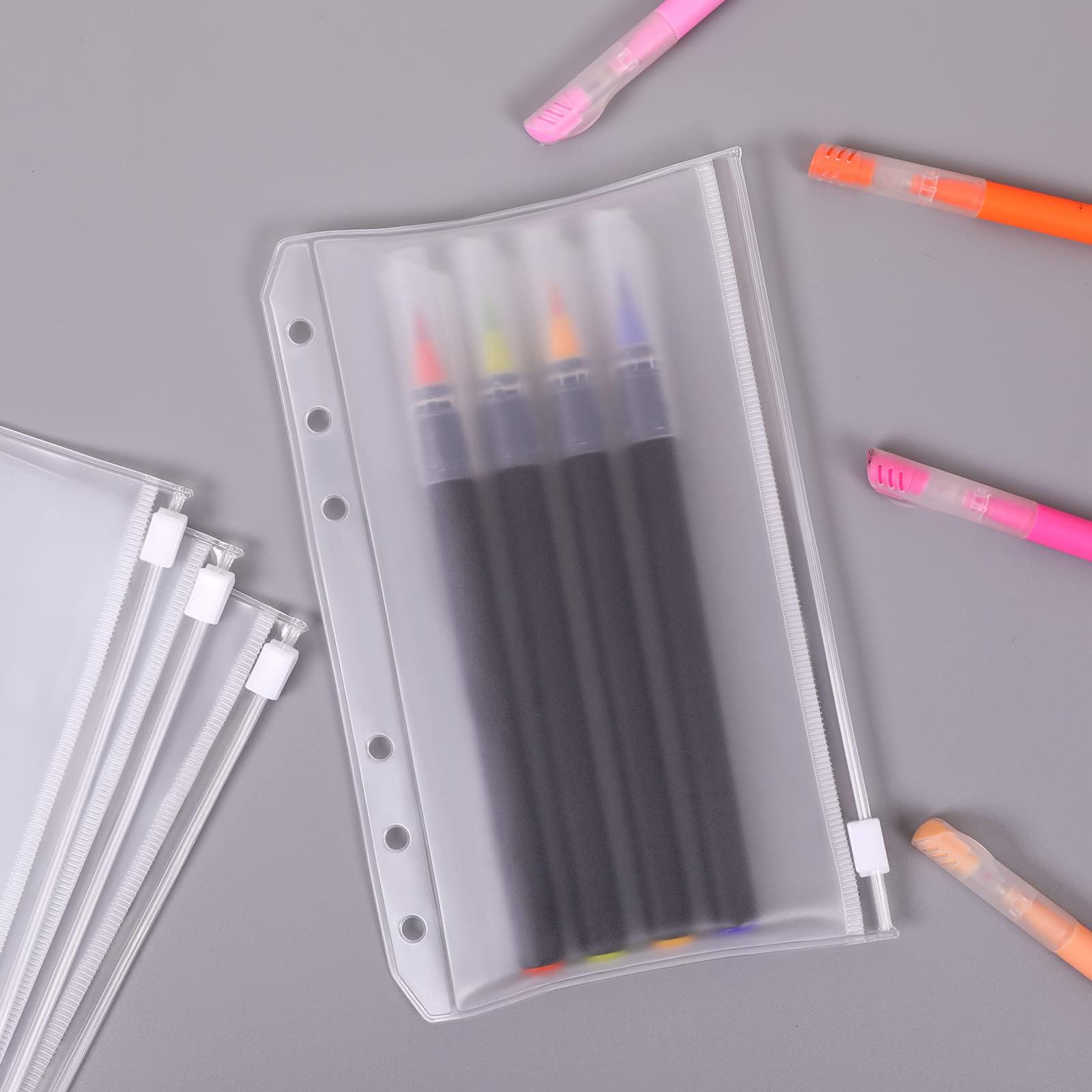 Snapklik.com : 12Pcs Binder Pockets, Zipless Cash Envelopes For A6 ...