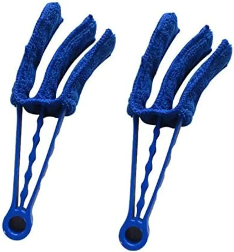 Ferramenta de limpeza de persianas de janela com cabeça de escova removível, escova de limpeza de 3 fileiras para ventilações de ar condicionado e grades de porta