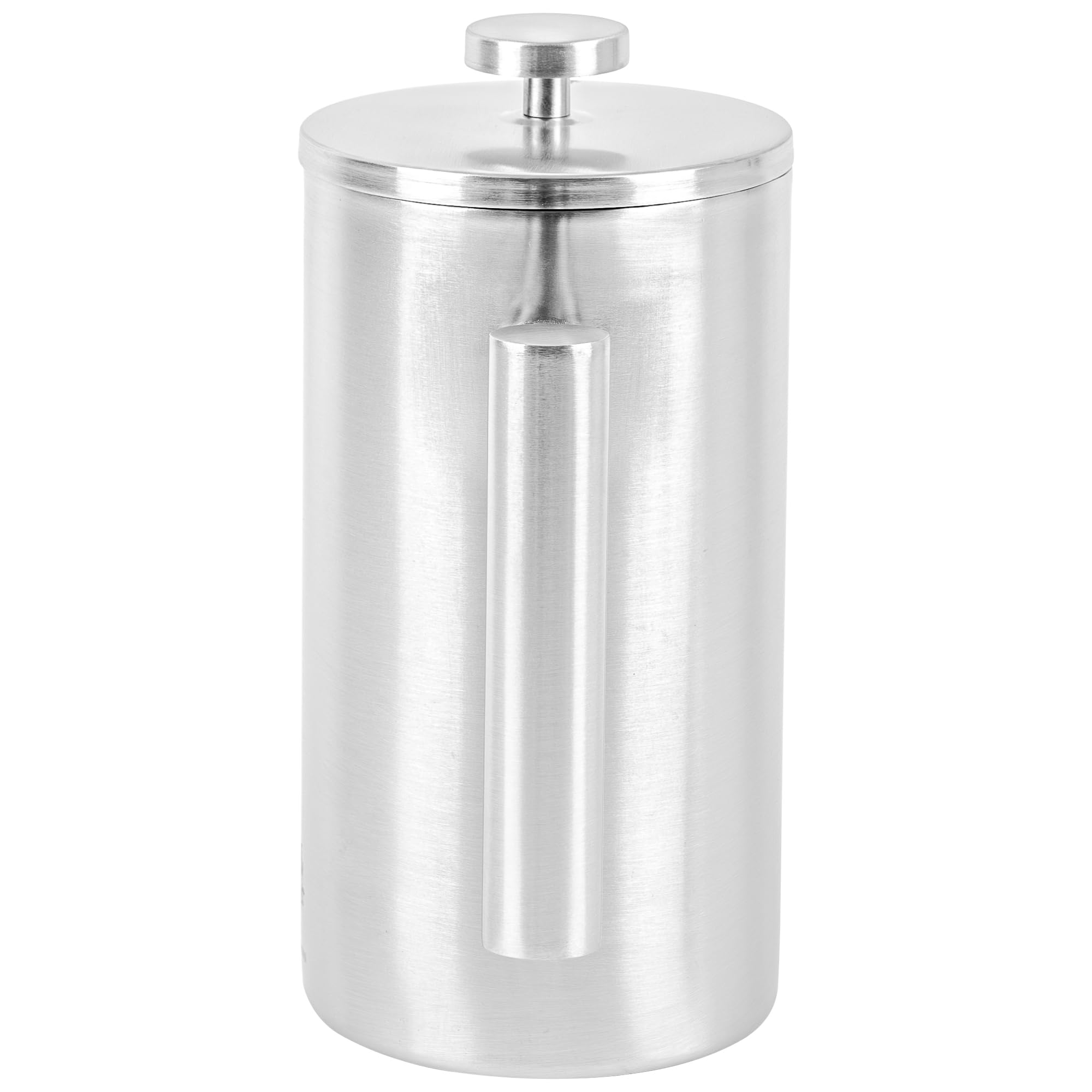 KARL HAUSMANN French Press Caffe Camping - 1 Litro / 8 Tazze - Caffettiera Francese Acciaio Inox - Macchina Caffè - coffee pressa francese campeggio - frenchpress inossidabile - Argento frenchpress
