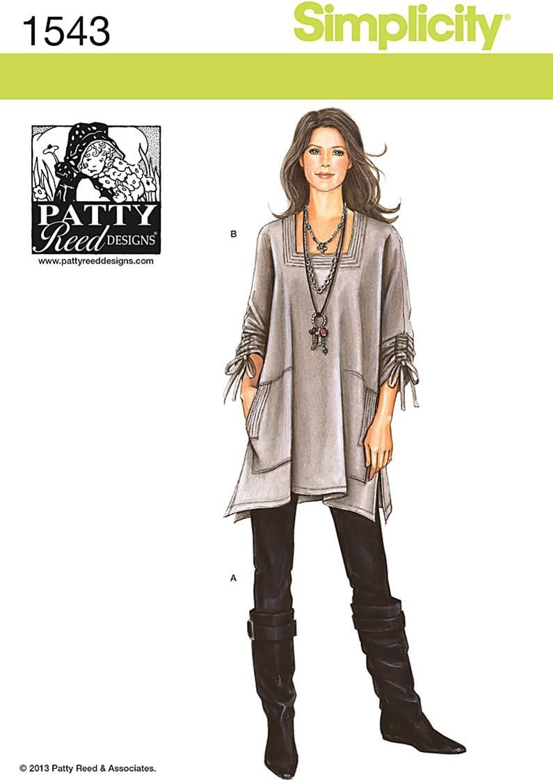 Simplicity Vintage Patterns Misses Tunic and Knit Pants by Patty Reed, Size XXS/XS/S/M/L/XL/XXL, XX-Small/X-Small X-Large/XX-Large