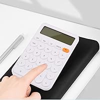 Vista 2 de Calculadoras de escritorio, calculadora estándar de 12 dígitos con pantalla LCD grande y botón redondo, calculadora de escritorio con teclas grandes
