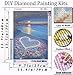 FOXKISS Diamond Art Painting Kits for Adults -Heart Beach Full Drill Diamond Dots Paintings for Beginners, Round 5D Paint with Diamonds Pictures Gem Art Painting Kits DIY Crafts Kits 12x16inch (66)