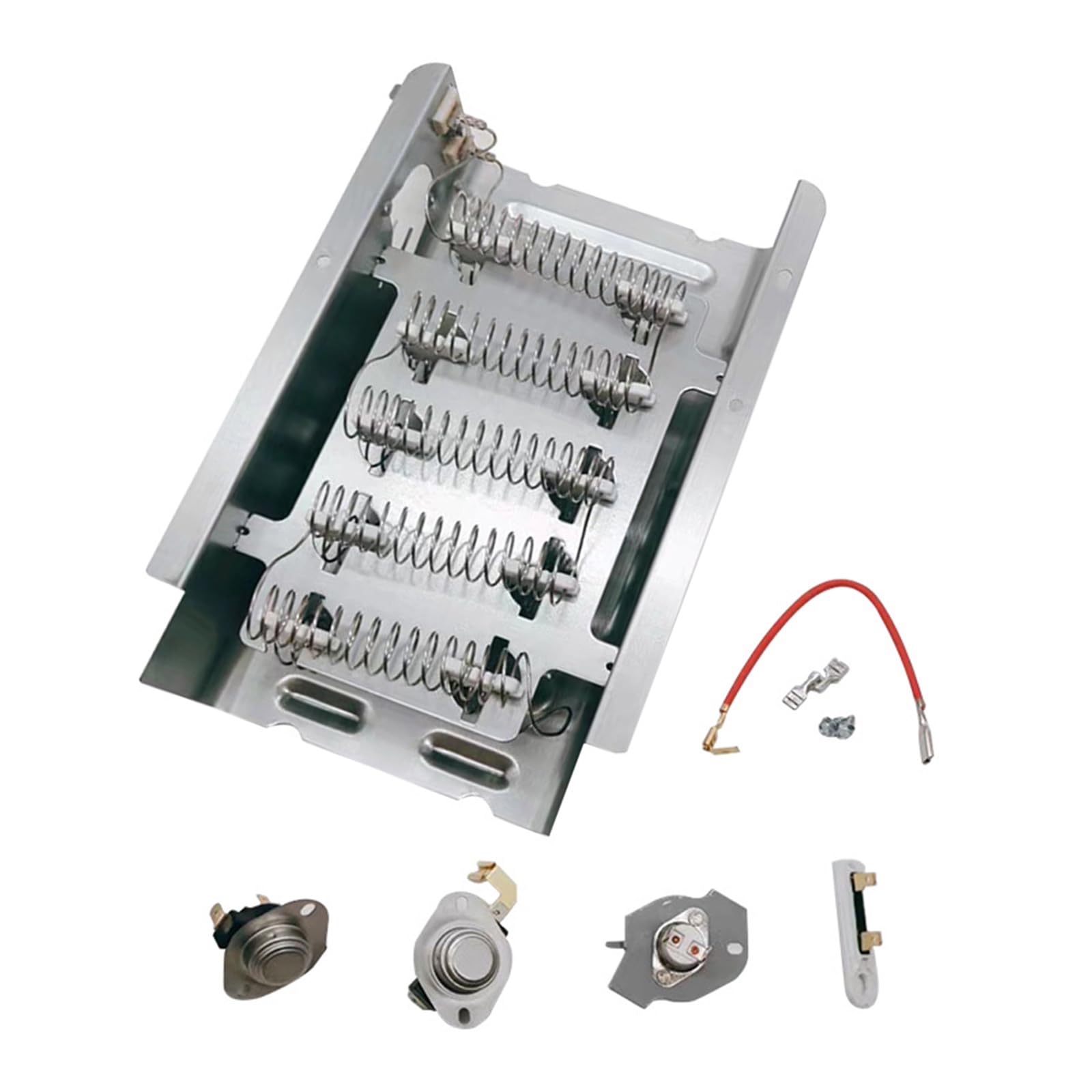 Jazuaiao Professional Dryer Heat Part Replacement Set with Thermostat Controls Dryer Heating Part Set Heating Plate