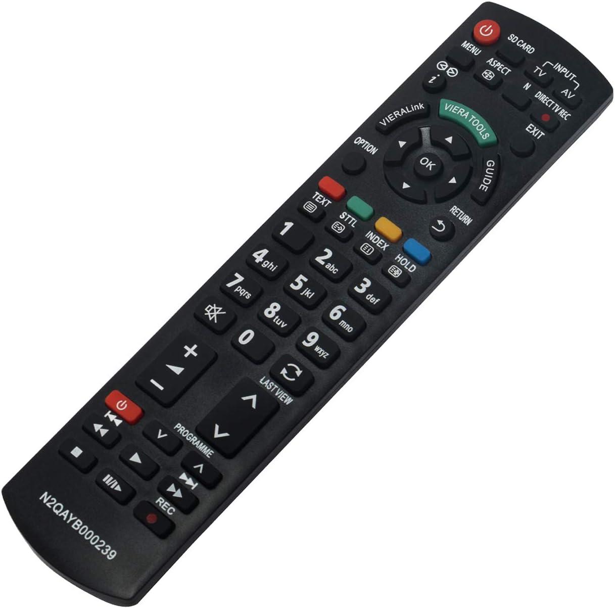 VINABTY N2QAYB000239 Replacement Remote Control Fit for Panasonic TV TX-D32LS81F TH-37PX80BA TH-37PX80EA TH-42PX80BA TH-42PX80EA TH-42PX81FV TH-46PZ80B TH-46PZ80BA TH-42PZ80E TH-42PZ80EA TH-42PZ81E