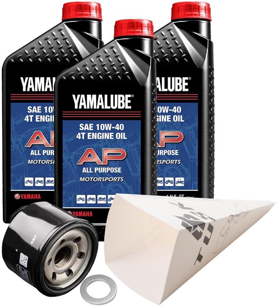 TUSK 4-Stroke Oil Change Kit Yamalube All Purpose 10W-40 for Yamaha Kodiak 700 4x4 2016-2017