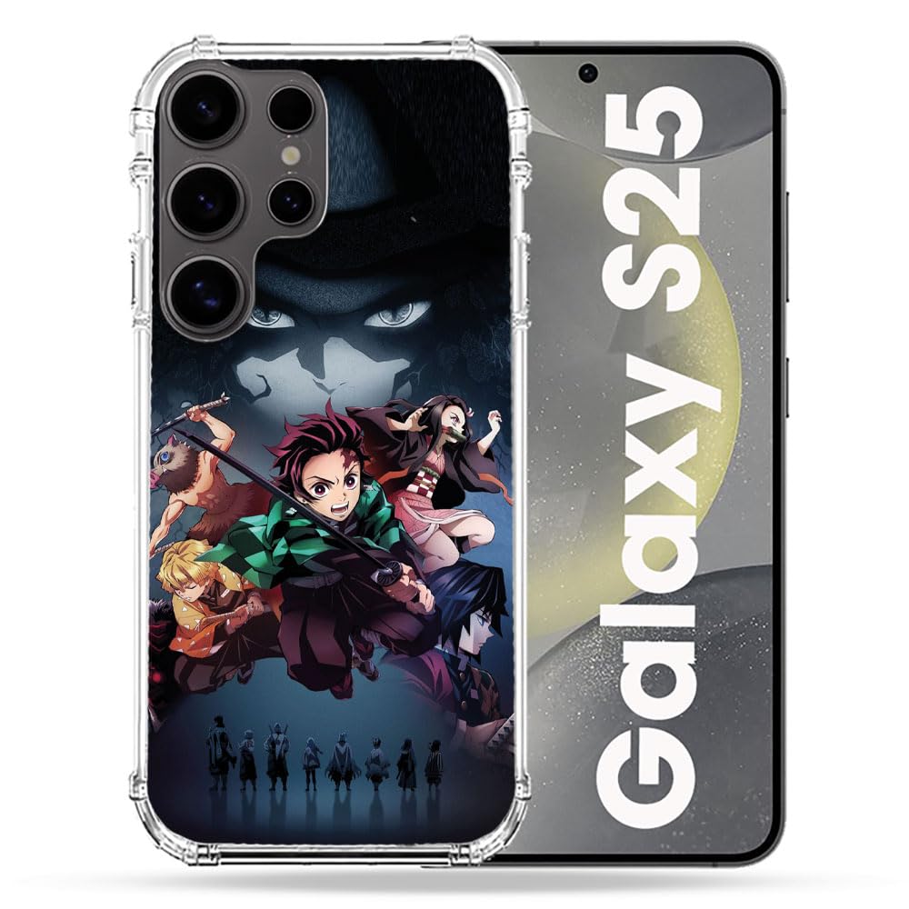 Cokitec Reinforced Case for Samsung Galaxy S25 Manga Demon Slayer Black