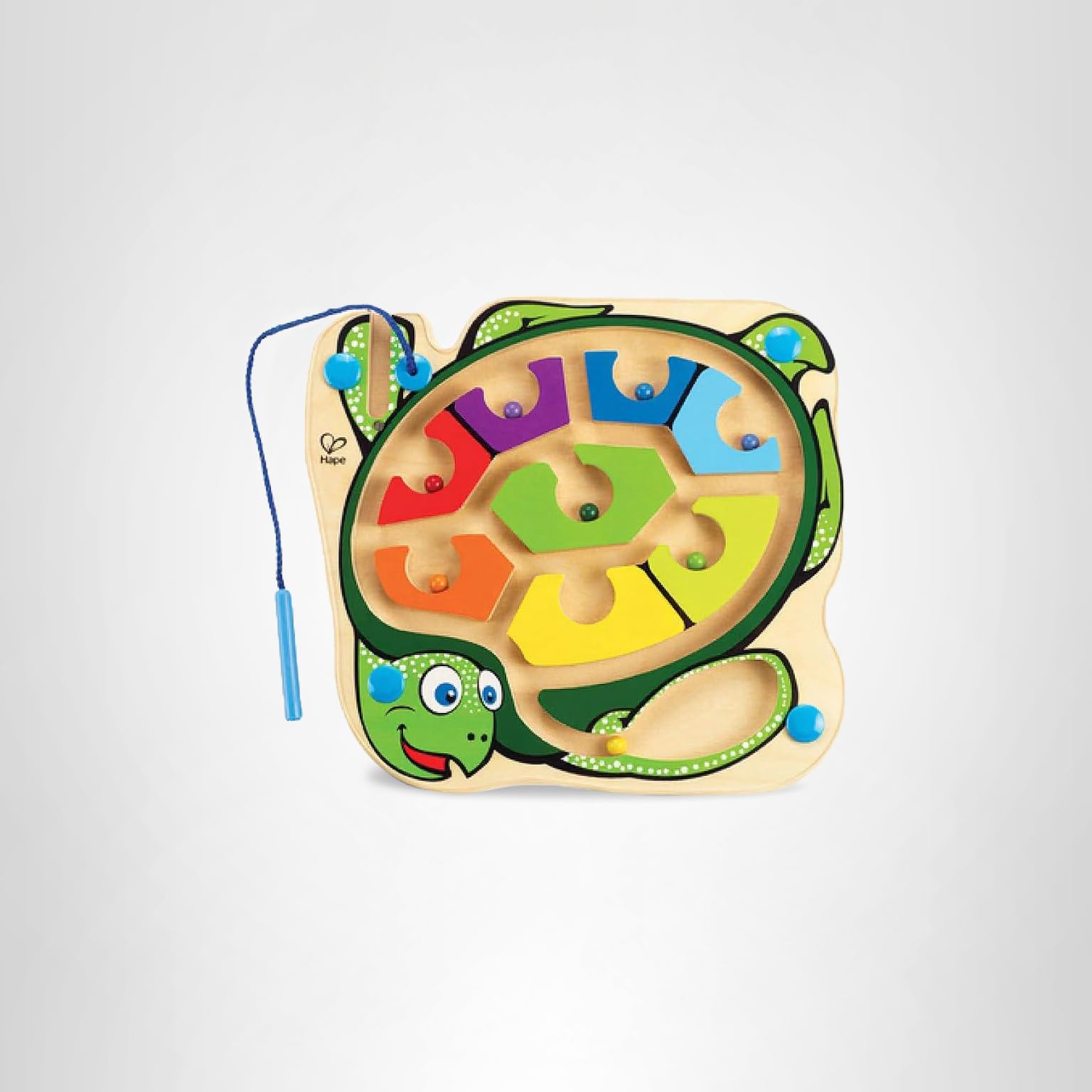 Amazon.com: Hape Wooden Magnetic Maze Puzzle Colorblock Sea Turtle